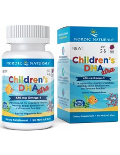 Children's DHA Xtra (636mg - 90 softgels) von Nordic Naturals | Body Nutrition (DE)