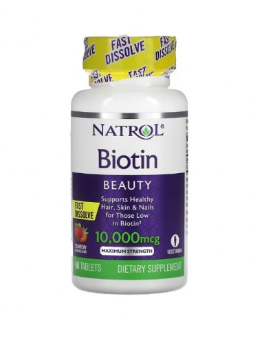 Natrol Biotin Fast Dissolve 10000mcg | Body Nutrition (ES)