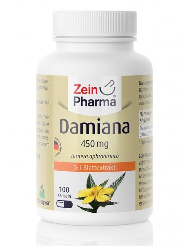 Zein Pharma Damiana 450mg (100 caps) | Body Nutrition (ES)